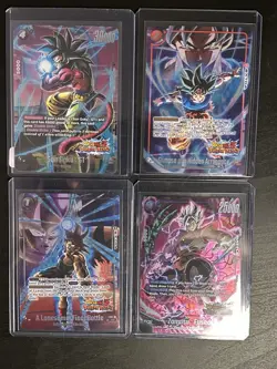 Dragon Ball Fusion World Dokkan Battle Alt Art 4 Card Lot - Image 1