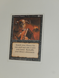 Magic The Gathering MTG Demonic Tutor Revised Edition Light Play RARE VINTAGE - Image 1