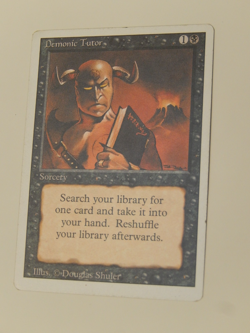 Magic The Gathering MTG Demonic Tutor Revised Edition Light Play RARE VINTAGE - Image 4