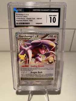 Garchomp C LV. X 145/147 Platinum Supreme Victors Holo Pokemon CGC 10 GEM MINT - Image 1