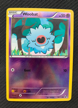 Woobat 50/114 Reverse Holo Pokemon Card - B&W Base set - 2011 - LP - Image 1