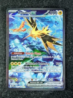 2023 Pokemon ZAPDOS EX #202/165 Scarlet & Violet 151 Special Illustration Rare - Image 1