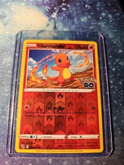 Charmander 008/078 Pokemon GO Stamped Reverse Holo Starter Pokemon TCG 2022 NM - Image 1