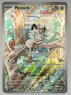 Pokemon TCG Meowth 106/94 Phantasmal Flames Illustration Rare Near Mint - Image 1