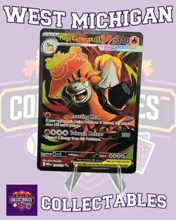 Mega Camerupt ex 156/132 Me01: Mega Evolution Holo Free Shipping Pokemon NM - Image 1