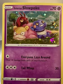 Pokemon TCG Galarian Slowpoke SWSH126 Black Star Promo FART SWIRL - Image 1