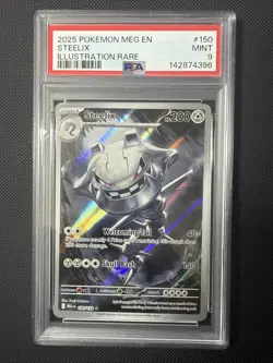 2025 POKEMON MEG EN-MEGA EVOLUTION ILLUSTRATION RARE #150 STEELIX PSA 9 - Image 1