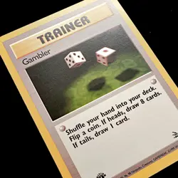 Pokemon TCG - Gambler 60/62 Fossil 1st Edition WOTC 1999 - NM - Image 1