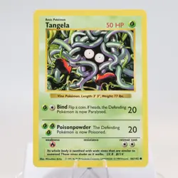 Pokemon TCG - Tangela 66/102 Base Set Common Shadowless WOTC 1999 - EXC/NM - Image 2