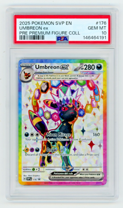 2025 Pokemon Prismatic Evolutions Umbreon ex #176 Figure Collection BSP PSA 10 - Image 1