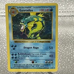 Pokemon TCG Gyarados Base Set 6/102 Shadowless Holo Rare - MP - Image 1