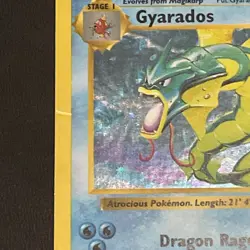 Pokemon TCG Gyarados Base Set 6/102 Shadowless Holo Rare - MP - Image 2