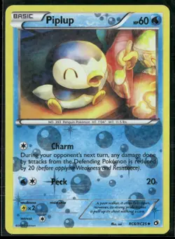 Pokemon - PIPLUP RC6/RC25 RADIANT HOLO LEGENDARY TREASURES LP - Image 1