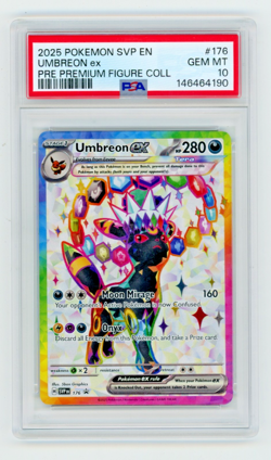 2025 Pokemon Prismatic Evolutions Umbreon ex #176 Figure Collection BSP PSA 10 - Image 1