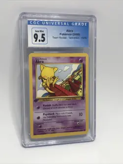 CGC Blue 9.5 (Now a 10) Abra 49/82 1st Edition Team Rocket VTG Pokemon TCG - Image 1