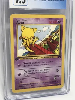 CGC Blue 9.5 (Now a 10) Abra 49/82 1st Edition Team Rocket VTG Pokemon TCG - Image 3