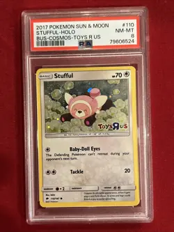 2017 Pokemon Sun & Moon Stufful Holo #110 Bus-Cosmos Toy R US PSA 8 - Image 4