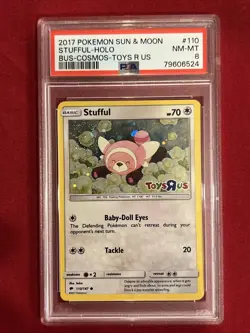 2017 Pokemon Sun & Moon Stufful Holo #110 Bus-Cosmos Toy R US PSA 8 - Image 5