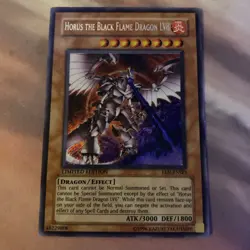 Yugioh Horus the Black Flame Dragon LV8 EEN-ENSE1 Limited Ed. Secret Rare - NM - Image 1
