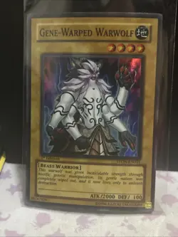 YUGIOH GENE-WARPED WARWOLF STON-EN001 SUPER 1ST ED NM - Image 1