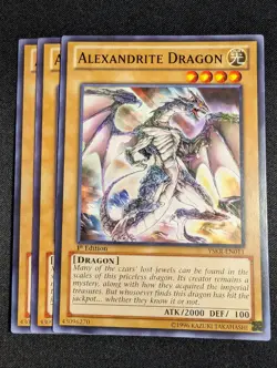Yugioh - 3x Alexandrite Dragon YSKR-EN011 1st Edition Common NM - Image 1