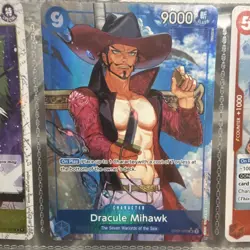 Bandai One Piece Card Game OP01 Dracule Mihawk Character Card 070 English - Image 1
