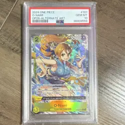 Namco One Piece CCG O-Nami Alternate Art Foil OP06-101 3000 Power PSA 10 - Image 1