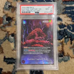 One Piece Eustass "Captain" Kid SP OP07-074 English Foil 2024 PSA 10 - Image 1