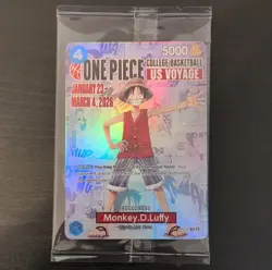 SEALED - Bandai Namco Monkey D. Luffy US Voyage Promo Holo P-055 One Piece CCG - Image 1