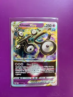 2 Pokemon VSTAR cards - Unown VSTAR 066/195, Regigigas VSTAR 114/159 - Image 1