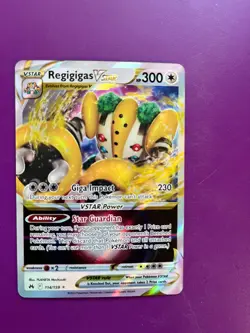 2 Pokemon VSTAR cards - Unown VSTAR 066/195, Regigigas VSTAR 114/159 - Image 3