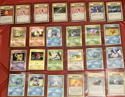 Pokemon No Rarity Symbol Japanese Base Set First Edition 24 Card Lot - Image 1