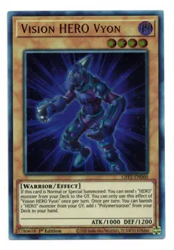 Yu-Gi-Oh Card: Vision HERO Vyon GFP2-EN060 Ultra Rare 1st Edition! NM - Image 1