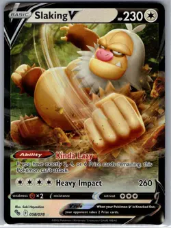 Slaking V 058/078 Pokemon GO - Pokemon Card - NM - Image 1