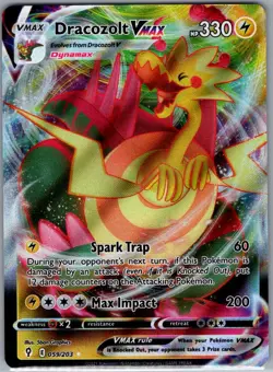 Dracozolt VMAX 059/203 SWSH07: Evolving Skies - Pokemon Card - NM - Image 1