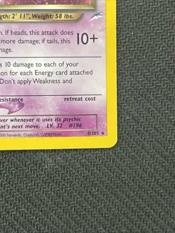 Dark Espeon Holo 4/105 Pokemon Neo Destiny Unlimited Card - Image 4