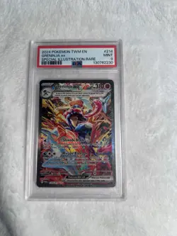 Pokemon TCG Greninja EX 214/167 Masquerade Special Illustration Rare Card PSA 9 - Image 1