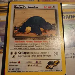 Pokemon TCG - Rocket's Snorlax 033/132 Gym Heroes Rare Card - Image 1