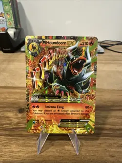 Pokemon TCG Mega-Houndoom-EX Holo Rare Card Breakthrough 22/162 LP- - Image 1