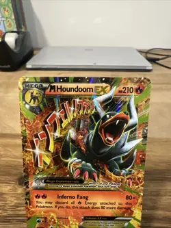 Pokemon TCG Mega-Houndoom-EX Holo Rare Card Breakthrough 22/162 LP- - Image 2