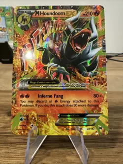 Pokemon TCG Mega-Houndoom-EX Holo Rare Card Breakthrough 22/162 LP- - Image 3