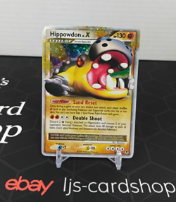 Hippowdon Lv.X Rising Rivals 107/111 Holo HP Pokemon Card T1 - Image 1