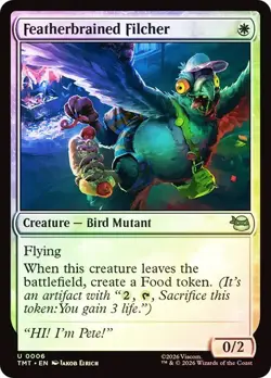 NM Foil Featherbrained Filcher, MTG, TMNT, Magic the Gathering, 6 - Image 1