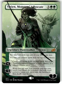 Vivien, Monsters' Advocate (Borderless) Ikoria: Lair of Behemoths Regular MTG NM - Image 1