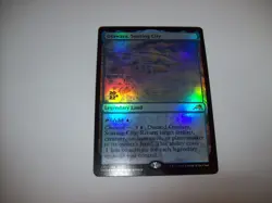 MTG Otawara, Soaring City Kamigawa Neon Dynasty Prerelease Foil NM Free Ship - Image 2