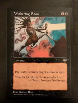 Magic The Gathering Mirage Withering Boon MTG TCG CCG - Image 1