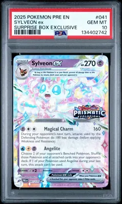 Pokemon Prismatic Surprise Box Promo Stamp Sylveon Card Gem Mint PSA 10 - Image 1