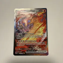 Pokemon TCG Team Rocket's Moltres 229/182 SIR Destined Rivals NM - Image 1