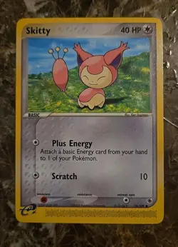 Skitty 70/109 Ruby and Sapphire Regular E Reader 2003 Vintage Pokemon TCG 🌟 LP - Image 1