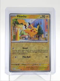PIKACHU 2024 POKEMON PALDEAN FATES REVERSE HOLO COMMON 018/091 Q5542 - Image 1